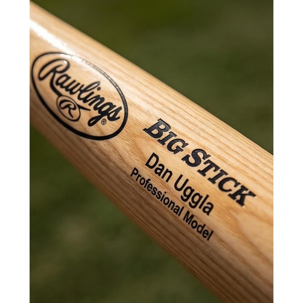 Rawlings Big Stick Dan Uggla Signed Professional Model Wood Baseball‎ Bat Elite
